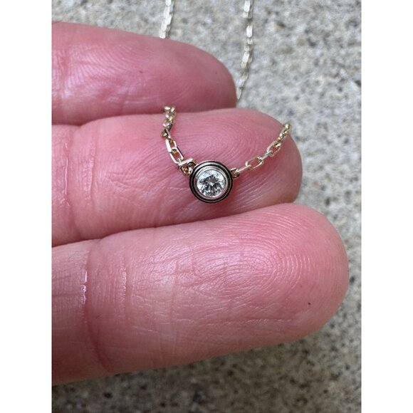 CARTIER D'AMOUR PENDANT DIAMOND NECKLACE MINI MODEL WHITE GOLD - Picture 8 of 11